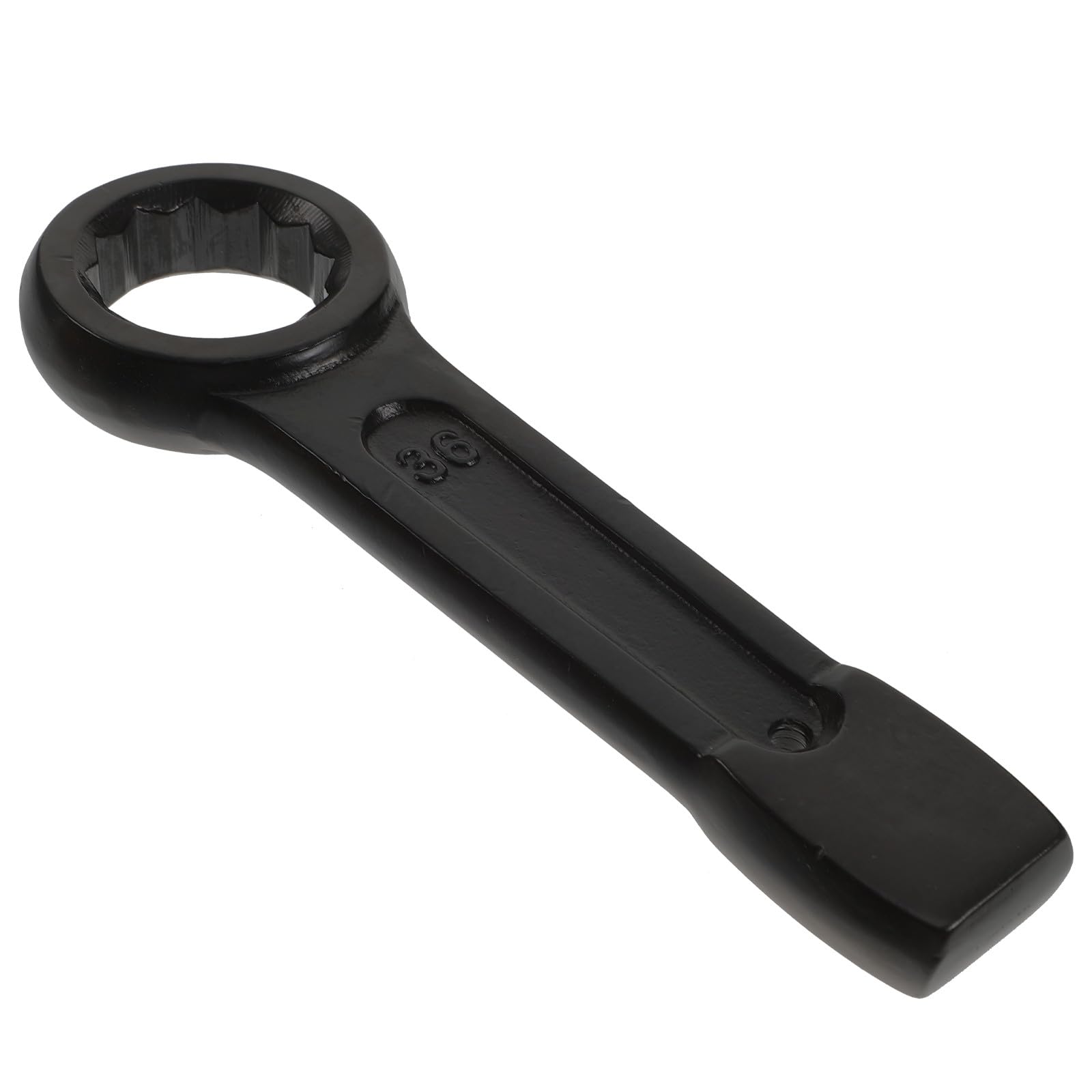 SOIMISS Clé à Cliquet Offset 36mm en Acier Noir, Outil à Main Robuste pour Entretien Automobile et Mécanique, Adaptée aux Espaces Restreints et Desserrage D'écrous