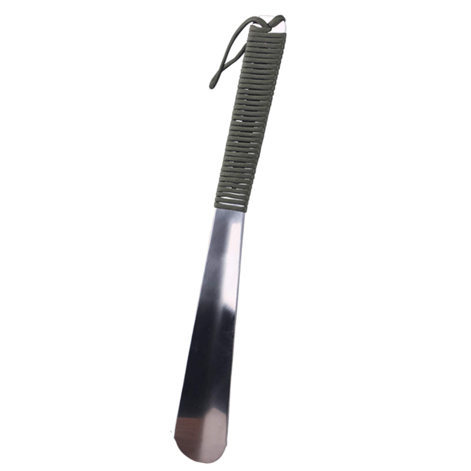 Tragbarer Schuhlöffel, Schuhhelfer, Herren-Schuhlöffel aus Edelstahl, Schuhlöffel aus Metall, Schuhheber, passend für alle Schuhe, Haushaltswaren, grün, Länge 37,8 cm (grüne Länge 37,8 cm)