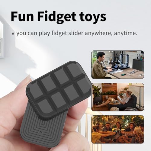 Image of Fidget Toys Adults Metal Fidget Slider Magnetic EDC Haptic Fidget Toys for Adults (Chocolate Black)