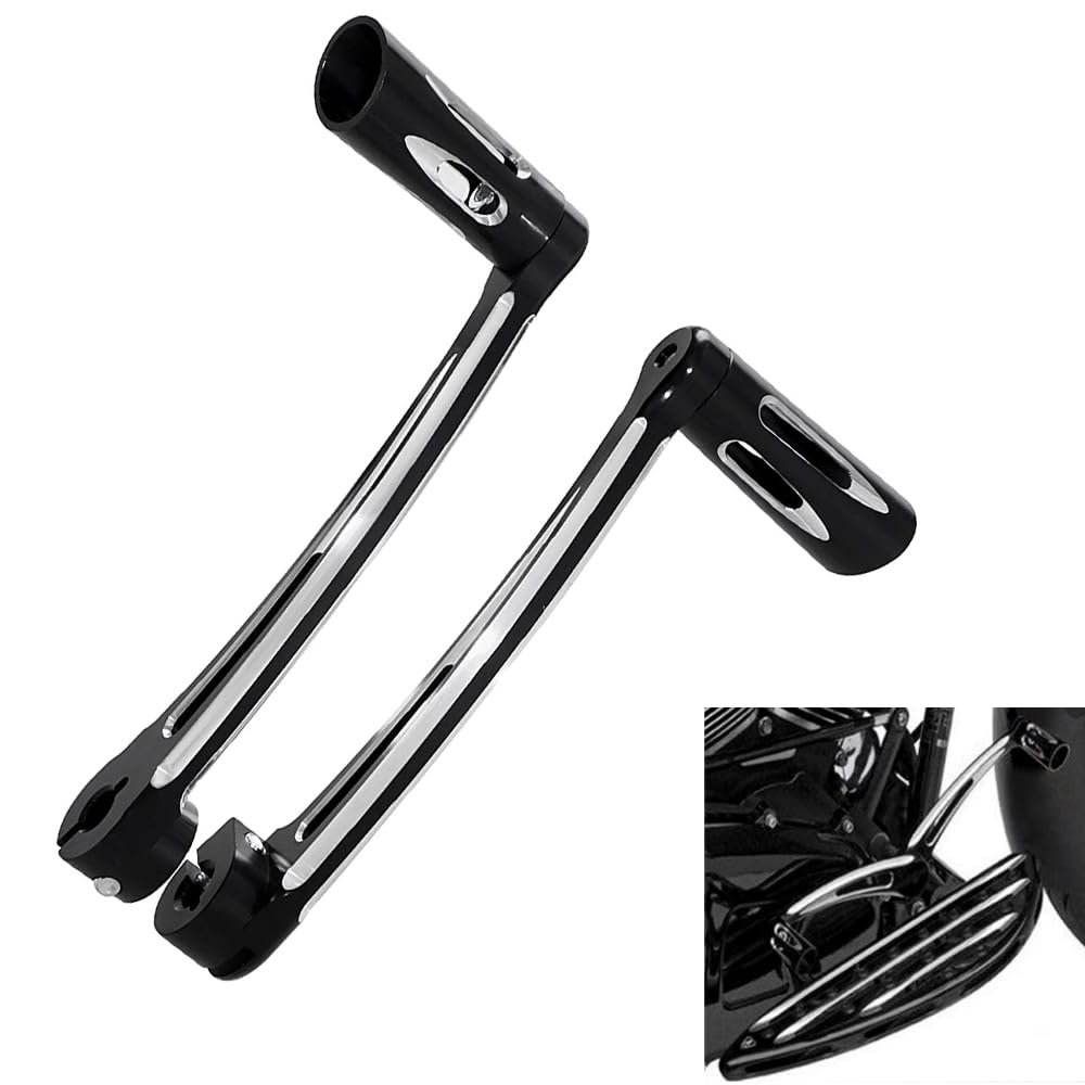 Baceyong Leva del cambio del cambio per moto, compatibile con Ha-rley FLH/T 1997-2016 FL Softail modello 2000-2015, 1997-2017 Touring Road Glide Fatboy Road King, cromato