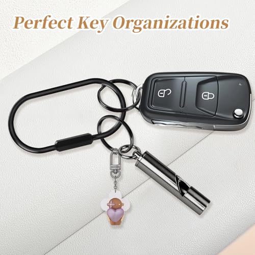 Image of Muitcdo Brass Key Rings Bulk, Key Chain Organizer Holder for Men Women with Secure Screw Locking