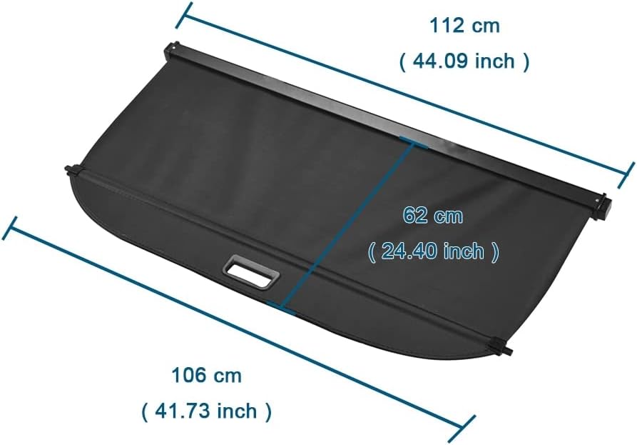 XhuangTech Cargo Cover For ESCAPE 2020-2021 Retractable Rear Trunk Security Cover Shield Luggage Shade