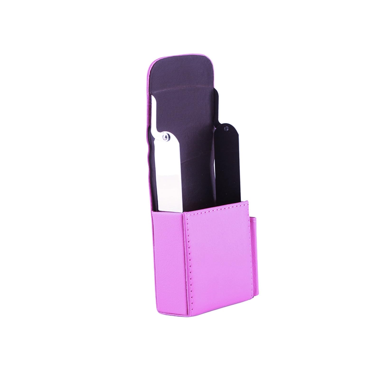 Portasigarette da Donna, Portasigarette in Pelle PU con Accendino Porta Carte di Nome Rosso Rosato