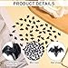 60pcs Halloween Mini Bats, Smooth Washable Resin Halloween Dollhouse Miniatures Dollhouse Miniature Tiny Bats Spooky Themed Cartoon Flat Back Bats for Crafts Scrapbooking (Black)