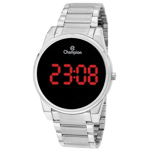 Relógio Champion Digital Led Lcd Prateado Ch40124t - Masculino - Unissexo - Relógio - Resistente à Água 5ATM