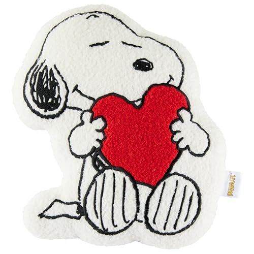 Image of Get Trend Peanuts Snoopy Plush Cushion Pillow, Soft Plush Throw Pillow Cute Fluffy Cushion Bedroom Decor Cuddle Plushies, Gifts for Girls, Teens, Women (White Snoopy, L13.6 x W9.8)