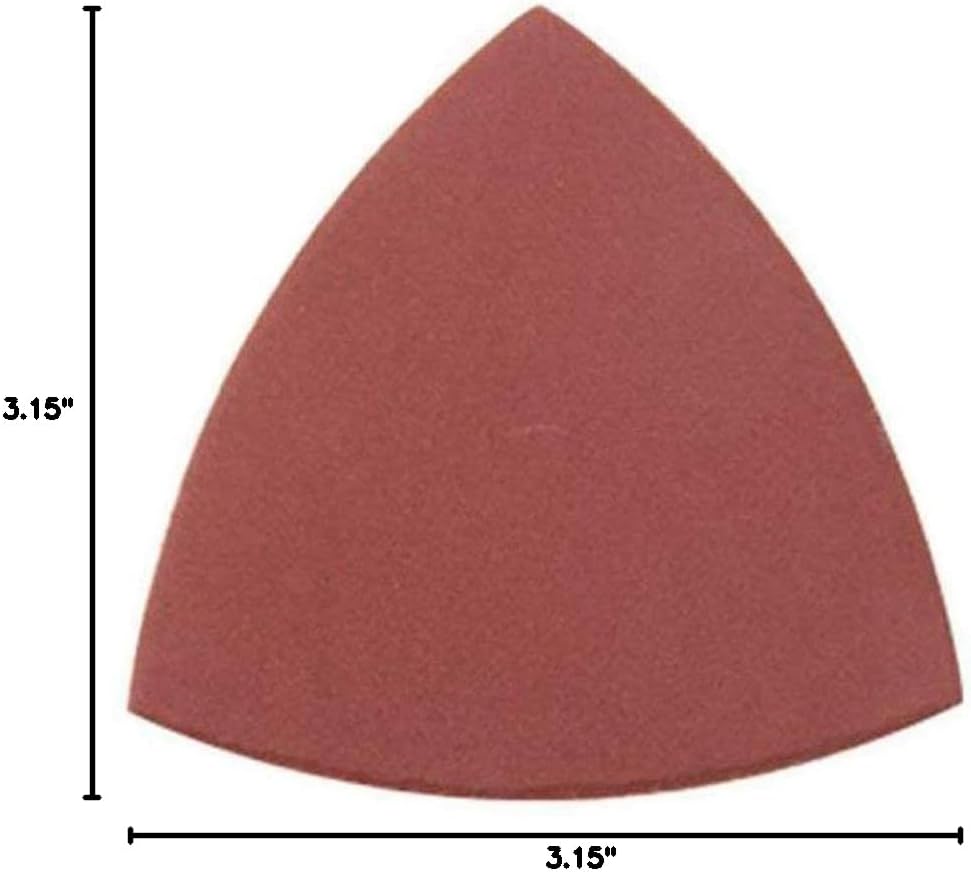 HIFROM Replace 320 Grists Sanding Paper 80mm Triangular Hook & Loop Abrasive Sandpaper Oscillating Multi Tool (25pcs)
