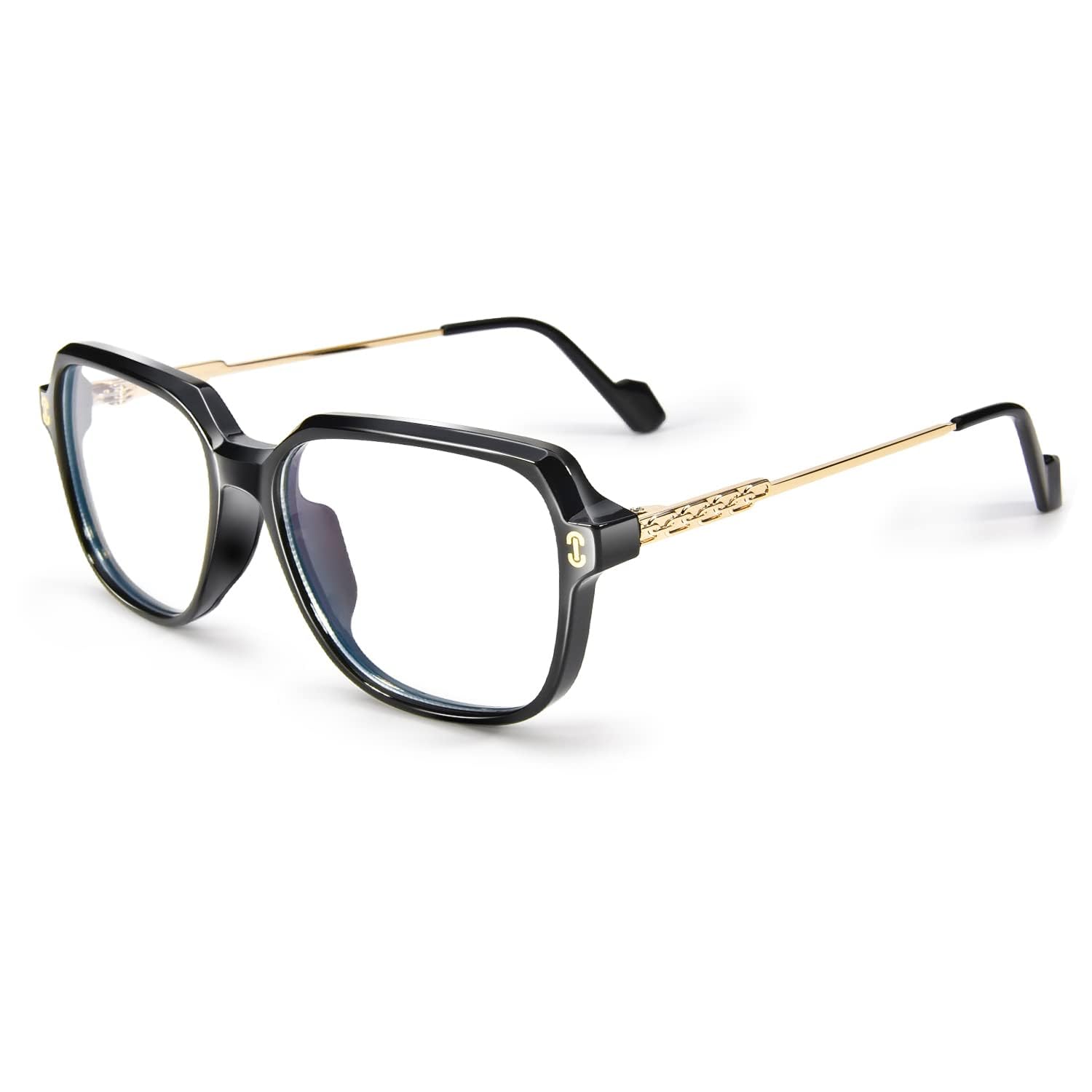 VISOONE - Gafas de bloqueo de luz azul de gran tamaño con marco cuadrado TR90 y patillas de metal para mujeres y hombres REMY