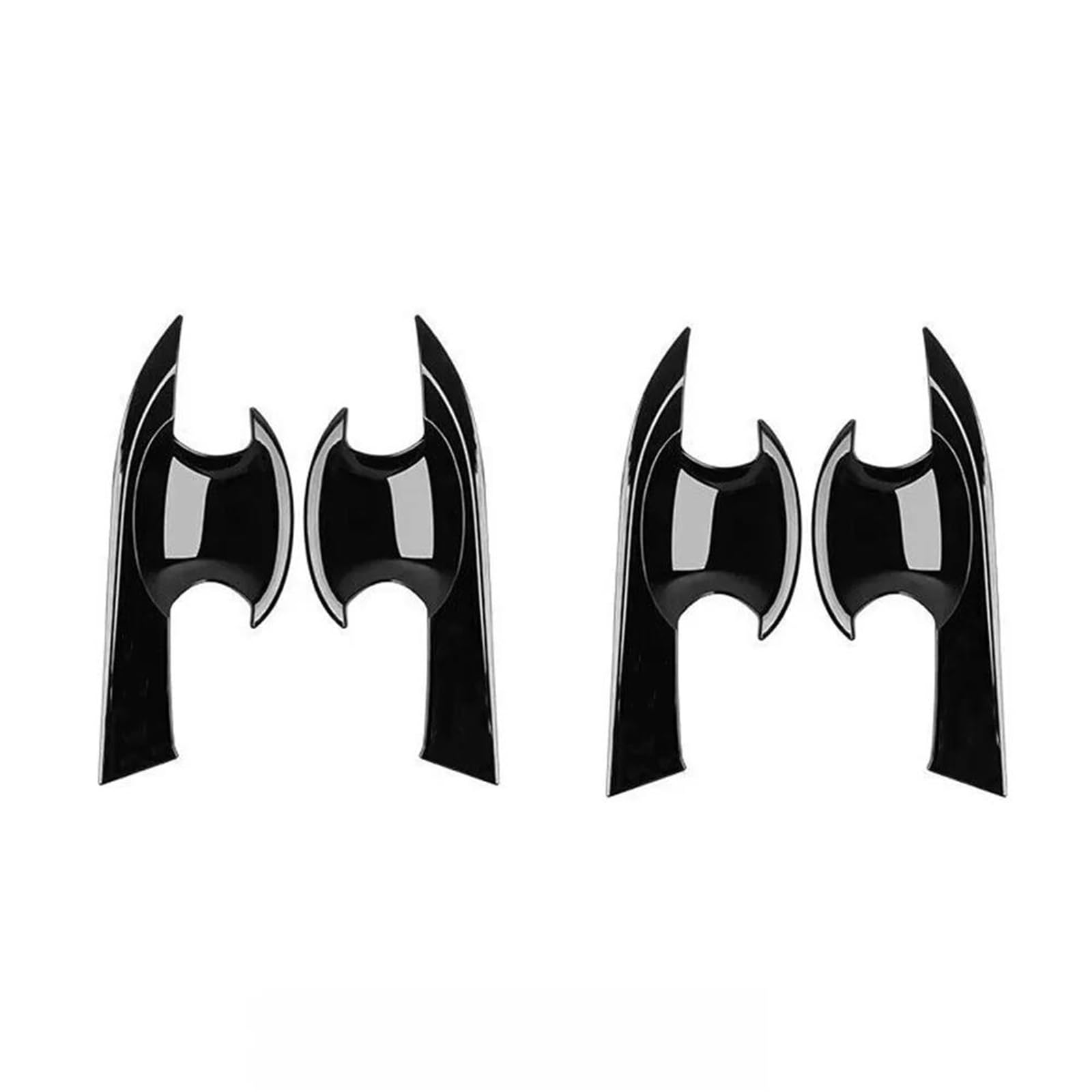 YUEYZHK 4PCS for Civic 10th Gen 2016 2017 2018 2019 2020 2021 ABS Exterior Door Handle Bowl Cover Trims Car Accessories(Gloss Black)