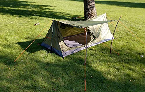 River Country Products Trekker Tent 1A, One Person Trekking Pole Tent, Ultralight Backpacking Tent Green