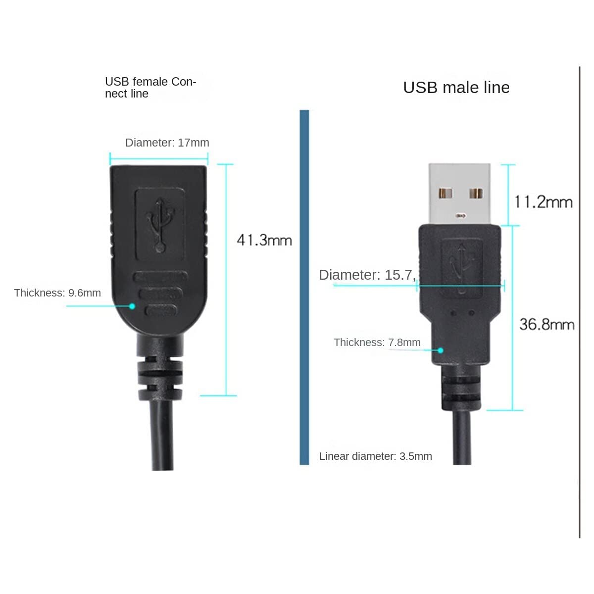 Usb Male Female Cables At Best Price In Ahmedabad | Ocean Media