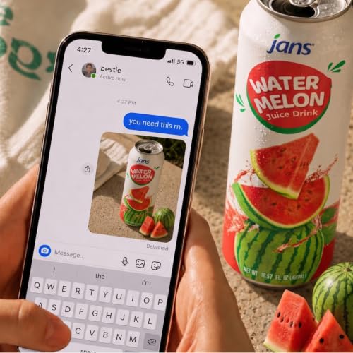 Image of Jans 100% Watermelon Juice Drink With Real Pulp, 16.57 Fl Oz, Pack Of 12