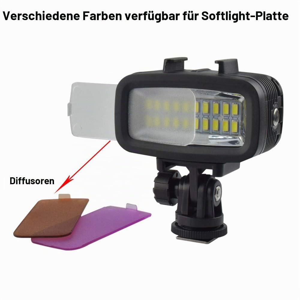 Sea frogs SL-100 700LM Diving Video Fill-in Light LED Lighting Lamp Waterproof 40M 1900mAh Built-in Rechargeable Battery with Diffuser for GoPro SJCAM Xiaomi Yi Sports Action Camera