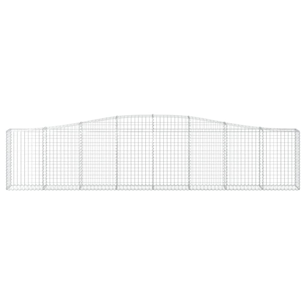 Hochbeet Pflanzkübel groß außen Balkon Pflanzkasten Gabione mit Hochbogen 400x30x80/100 cm Verzinktes Eisen Geeignet für Gartenbalkone im Freien