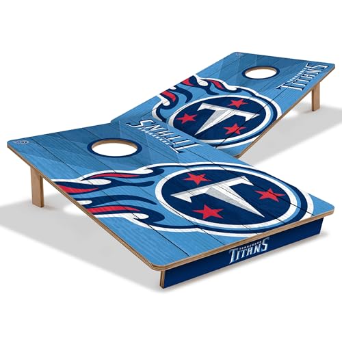 YouTheFan NFL Tennessee Titans 2’ x 3’ All Wood Cornhole Without Bags