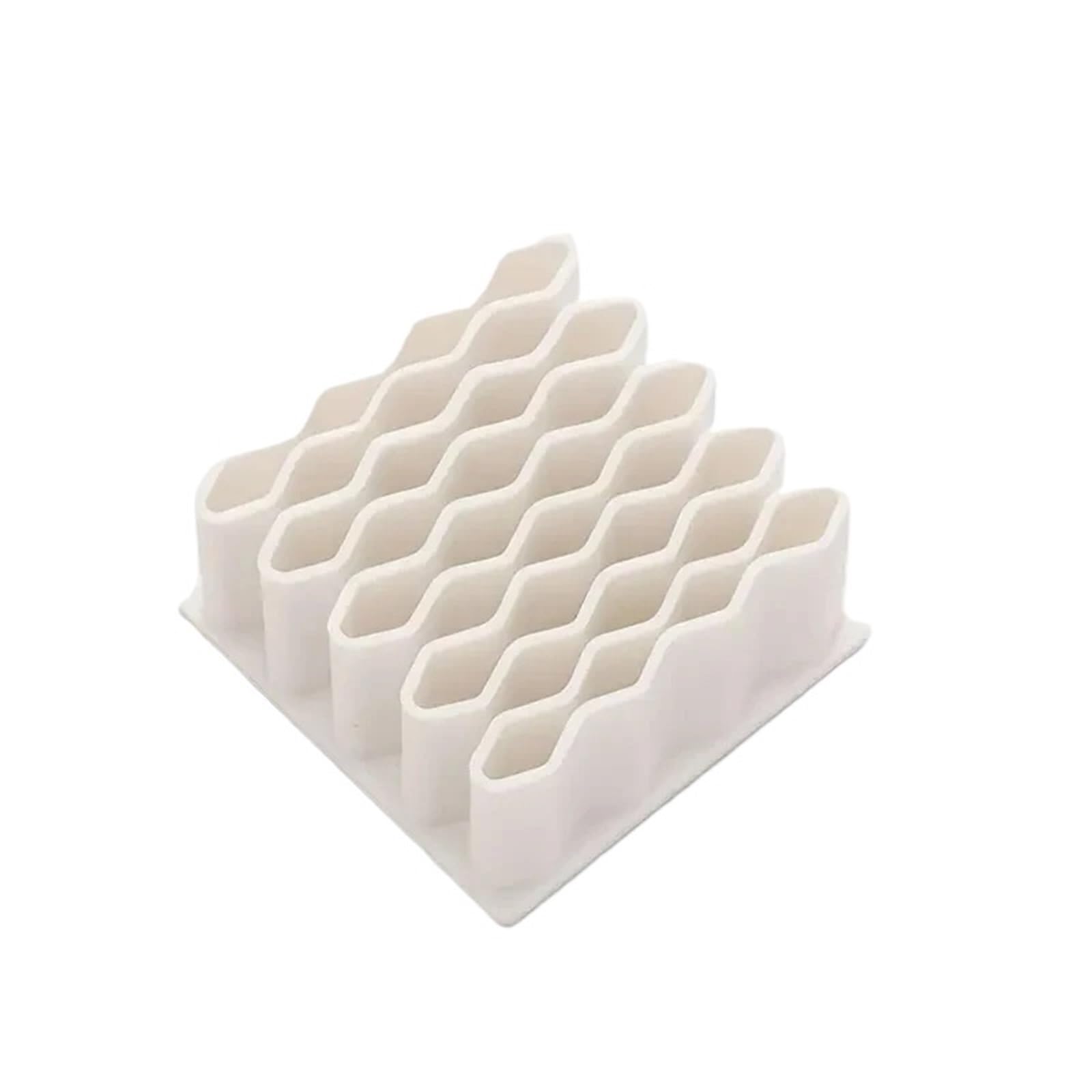 WLIHDB 2Pcs Silicone Cosmetics Storage Rack Pen Holder Home Compartment Organizer for Makeup Brushes(White)