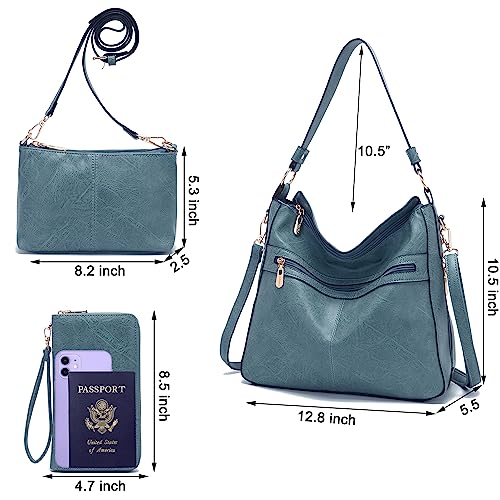 Image of Women Large Crossbody Bags Ladies Satchel Shoulder Handbags Purse and Wallet Set for Women Totes Hobo Purses