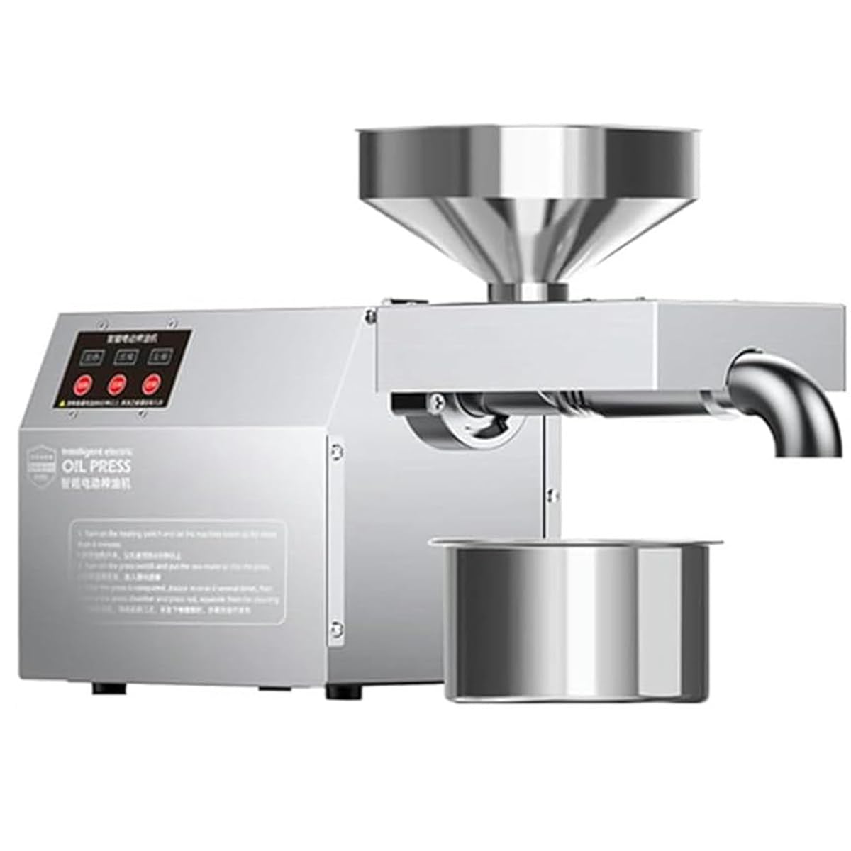 MYUYEE Automatic Oil Press Ext-Ractor Expeller, High Yield Household Commercial Use, For Sesame Sunflower Seeds Coconut Soybean