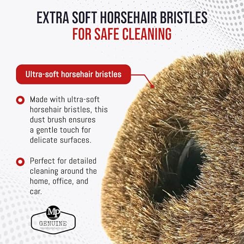 Image of MP Maresh Products Household Cleaning Vacuum Brush Attachment - Horse Hair Vacuum Cleaner Accessories, Soft, Dust Floor Brush, Compatible with Shop Vac 1-1 /4 inch Vacuum Cleaners for Hard Surfaces - Black