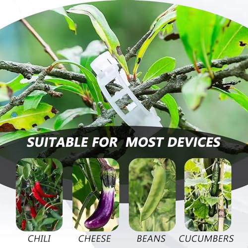 EULAPGOE Plant Support Clips, 80 Pieces: White & Black Plant Clips, Plant Wall Clamps, Garden Clamps - Image 3