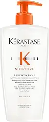 Kérastase | Shampoo Bain | Nutritive Satin Riche | Nutrição para cabelos muito secos | Hidratação | Brilho | Maciez | Niacinamida | Glicerina | Refilável | 500ml