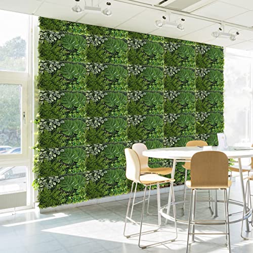 SDEERIT-Greenery-Backdrop-Wall6pcs-16x24Artificial-Monstera-Leaf-Topiary-Hedges-Panels-Grass-Wall-Panels-with-Flowers-for-Privacy-Fence-Backyard-Screen-Outdoor-Garden-Wedding