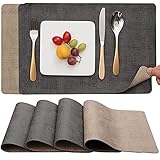 【Perfecta decoración del hogar】 Las elegantes Manteles individuales se pueden utilizar en varios ambientes como mesas de comedor, cocinas u oficinas，Con los colores clásicos y sencillos, crea un ambiente elegante para cenar y muestra tu moda.