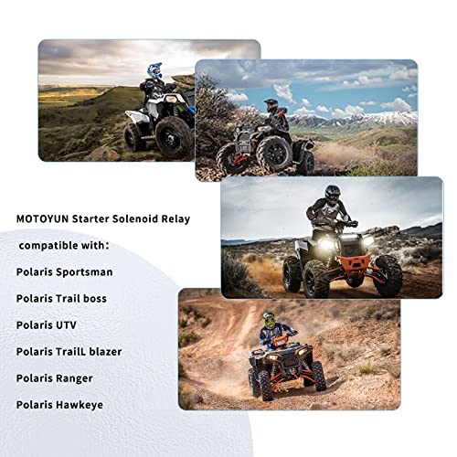 Motoyun Starter Solenoid Relay For Polaris Ranger 400 500 570 700 800 Sportsman 500 700 800 Rzr 570 800 900 1000 Scrambler 500 Ace 500 570 900 Utv Atv # 4010947 4012001 #TOP4