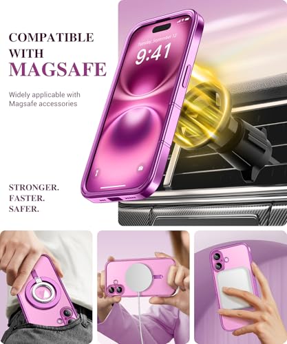 Berfy BE-01 Magnetic For Iphone 16 Case, Compatible With Magsafe, Built-In 9H Tempered Glass Screen Protector & Upgraded Camera Protection thumb #5