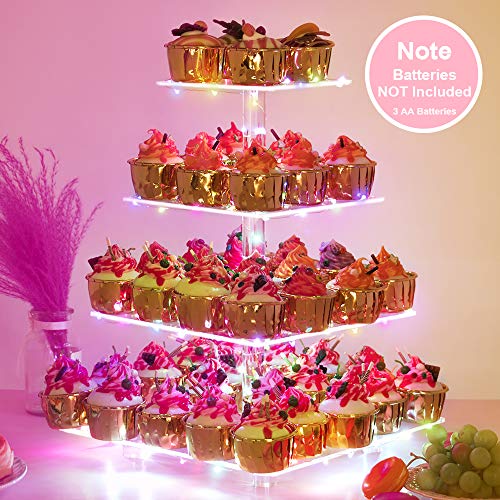 image for YestBuy Cupcake Stand – Premium Holder Acrylic Tower Display Cady Ba