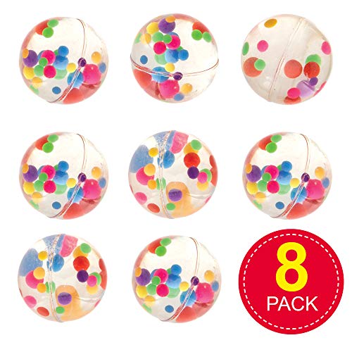 Baker Ross AW5332 Flummis met regenboogpunten (8 stuks) rubberen ballen voor kinderen met regenboogpunten. Flummis voor… - Image 3