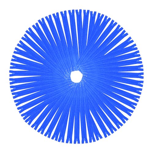 Image of Mandala Crafts 85 PCs Blue Assorted Lengths Nylon Zippers for Sewing