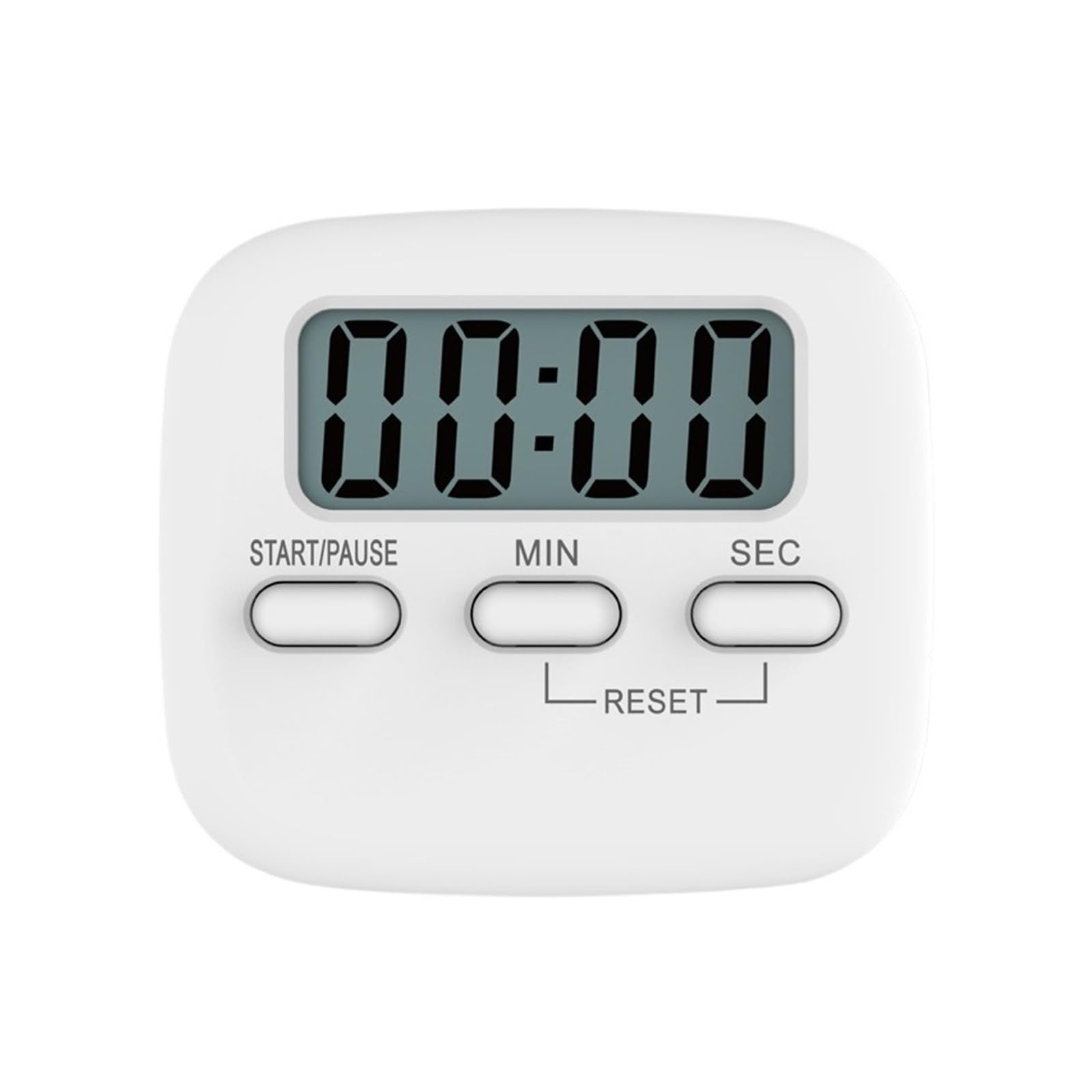 Digital Kitchen Timer, Cooking, Strong Magnet Back, For Baking Sports Games Office (Battery Not Included) Reliable Efficient(White)
