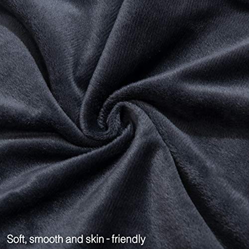 Image of NTBAY Zipped Velvet Toddler Pillowcases, 2 Pack Cozy Luxury Flannel Plush Travel Pillow Cases, 13x18 Inches, Charcoal Grey
