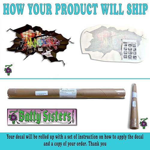 Vinilo decorativo personalizado estilo graffiti 3D miniatura 6