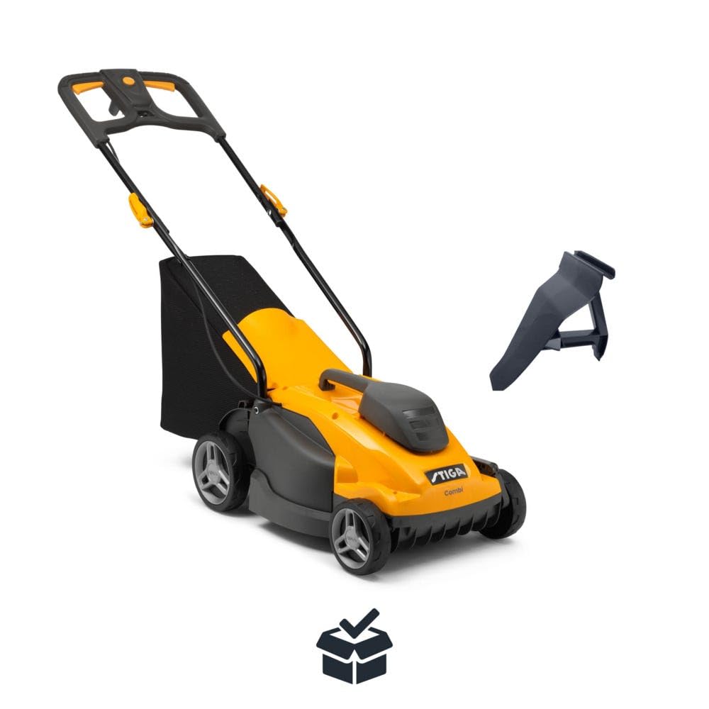 STIGA Cortacésped eléctrico Combi 336c, Ancho de Corte 34 cm, 1400 W, Bolsa colectora de 35 litros