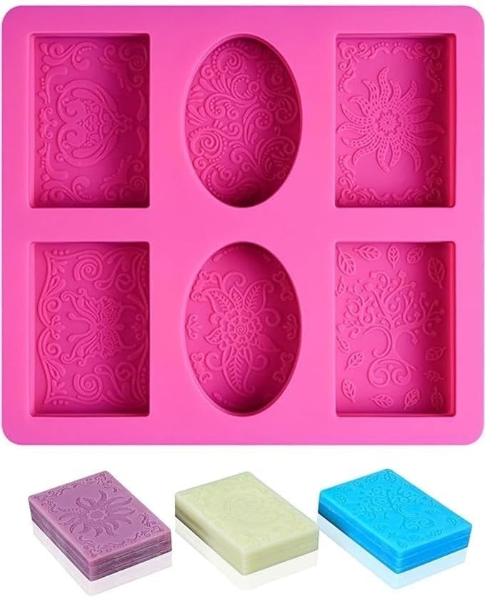 Silicone Soap Moulds for Soap Making 80gm, Round & Rectangle Soap Mould Silicon Soap Moulds for Soap Making (Random Colour) (Set of 1) (Multicolor)-image-24