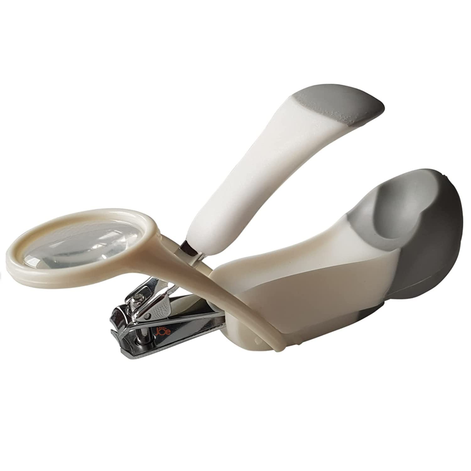 JUNIOR JOE Toddler Finger Nail Cutting Clipper with Magnifier Glass (Grey)-image-45