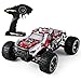 Quinmar 1/14 Scale 4WD RC Monster Truck, 37MPH High Speed, 550 Powerful Motor, All-Metal Transmission & Chassis, 2.4GHz Remote Control, Independent Hydraulic Suspension(142-redGrey(1：14))