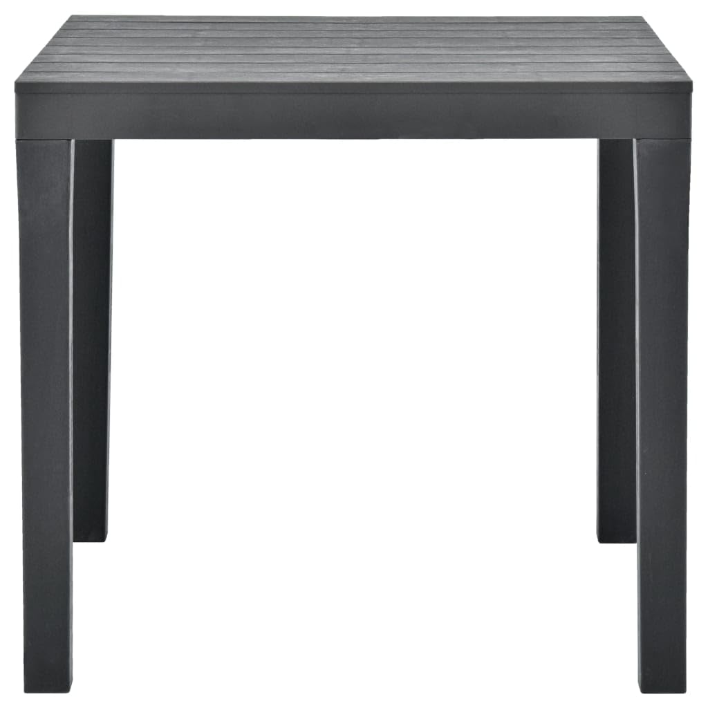 vidaXL Stół ogrodowy, antracytowy, 78 x 78 x 72 cm, plastikowy