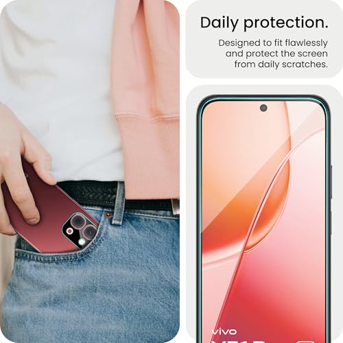 Image of ArmourPro Tempered Glass and Black Camera Lens Protector for Vivo Y51 Pro, Edge to Edge Screen Guard, Anti-Bubble, Scratch Resistant, HD Clear, Anti-Fingerprint, Installation Kit | Black