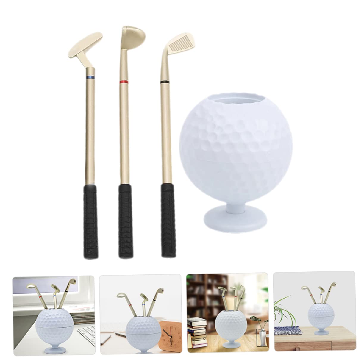Uonlytech 3 Set Portapenne Golf Organizer Scrivania per Appassionati Golf e Ragazzi Anni per Uffici e Mantenere Ordine gli Accessori Cancelleria