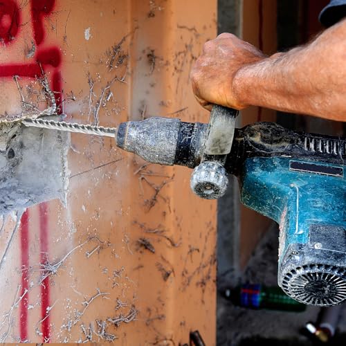 QWORK® 10PCS SDS Plus Rotary Hammer Drill Bit Set, With Tungsten Carbide Tips Forconcrete, Brick, And Stone And Masonry 5 QWORK® 10PCS SDS Plus Rotary Hammer Drill Bit Set, With Tungsten Carbide Tips Forconcrete, Brick, And Stone And Masonry - Image 5