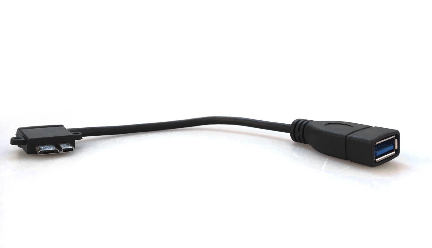 Adaptateur OTG Micro USB Coudé 90° Gauche - Avec Câble D'alimentation - Pour Galaxy S3/S4/S5, Note2/Note3