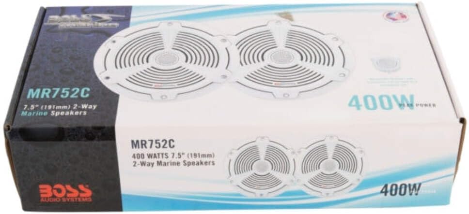 Boss Audio 7.5" 2-Way Marine Speakers-Pair White - MR752C