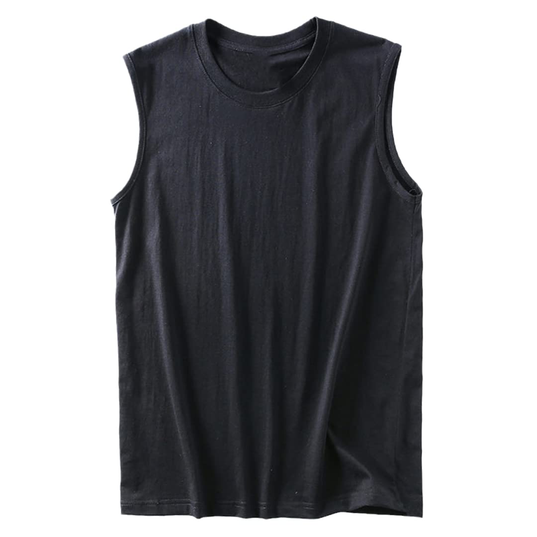 Herren Robuste Unterhemd Weste Herren Weste Tank Tops, Schwarz , 3XL