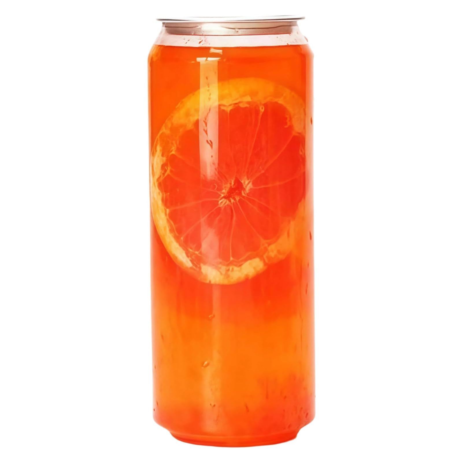 Pnpaea 200 Pack Disposable Juice Bottles,Plastic Can Sealer Cups With Aluminum Lids, Sealable Beverage Cans for Bubble Tea, Smoothies, Coffee, Soda, Clear Empty Soda Cans 700ml