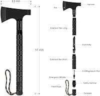 Vista 2 de LIANTRAL - Hacha de camping plegable, hacha de supervivencia táctica para campamento en el exterior