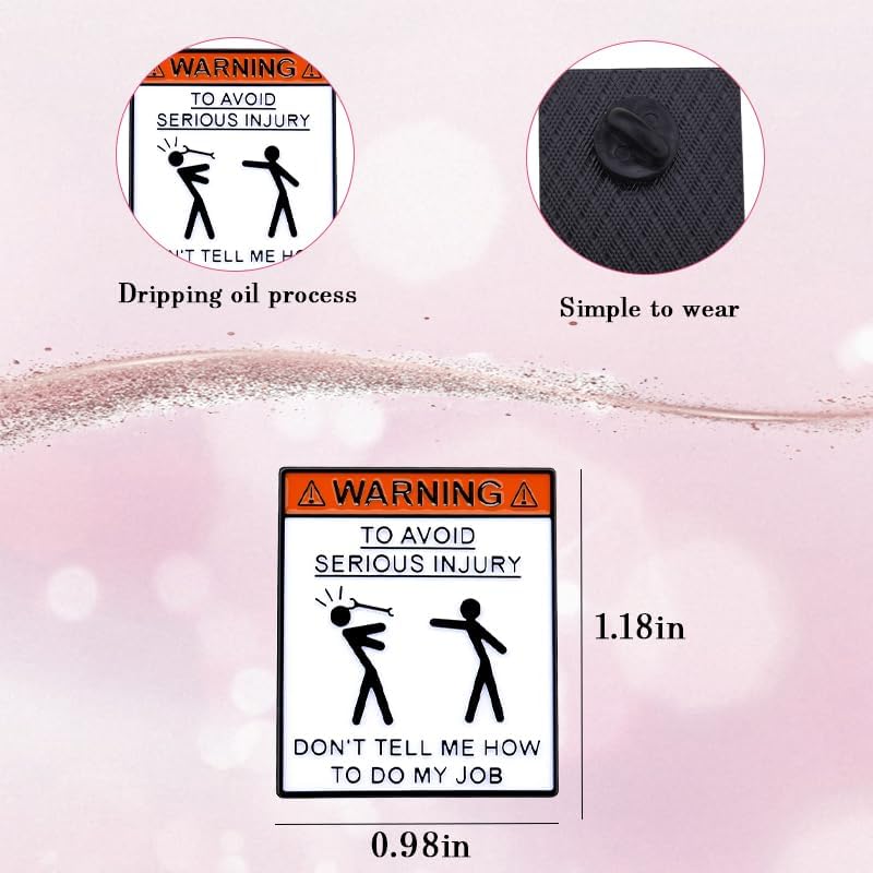 Funny Pin Badge for Lanyards Bags Novelty Enamel Office Brooch for Colleagues Coworkers Work Bestie Christmas Birthday Gifts image 5