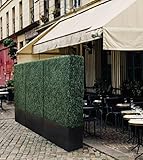 This is A Wall Artificial Boxwood Hedge Wall with Planter Box (64'x48'x14') Generation Ⅱ...